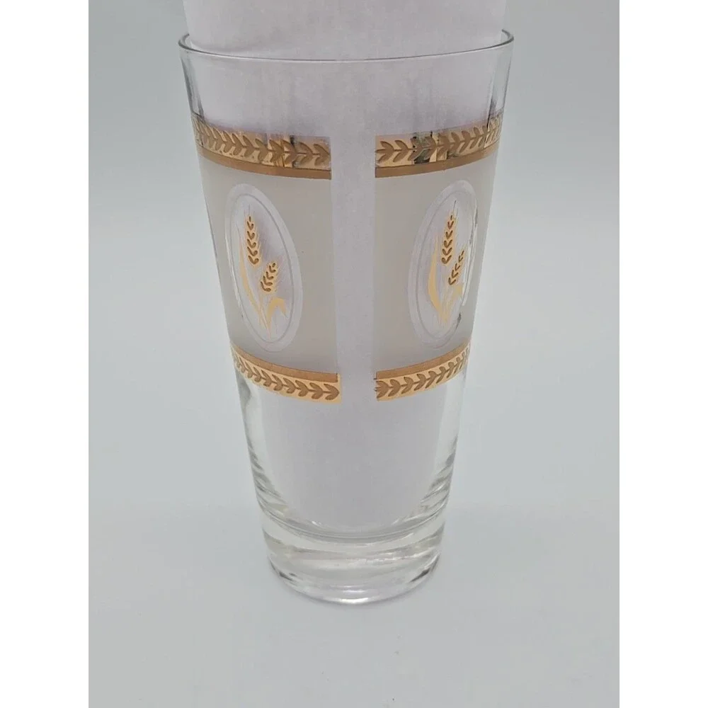 Brockway Glass Co Frosted Golden Wheat Cocktail Glass